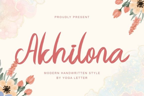 Akhilona: A Beautiful Handwritten Brush Font for Creative Design