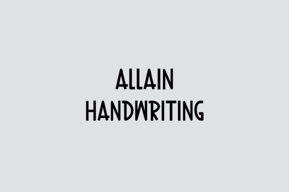 Allain: A Handwritten Font That Adds Personality to Your Designs