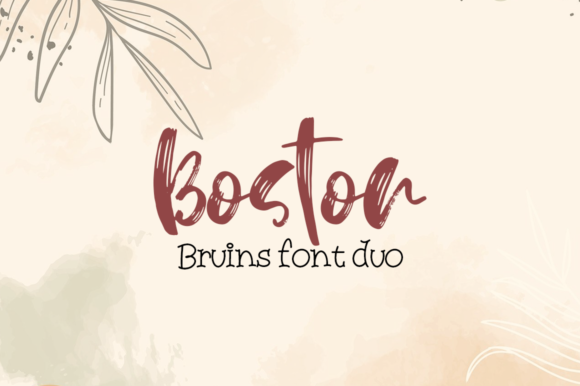 Boston Bruins Font: A Unique Blend of Handwritten and Serif Styles