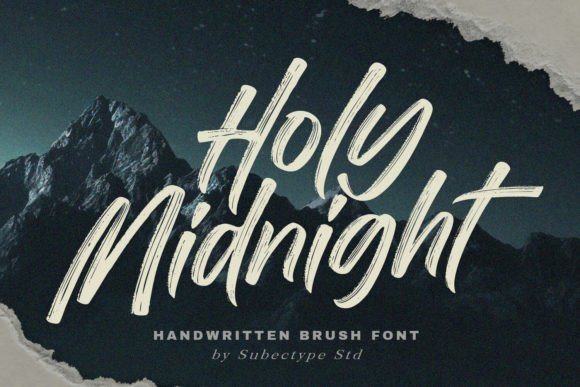 Discover Holy Midnight: A Handwritten Brush Font for Creative Expression
