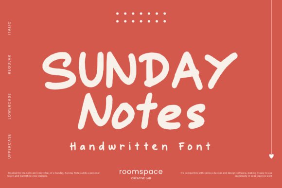 Discover the Warmth of Sunday Notes: A Handwritten Font for Creative Expression