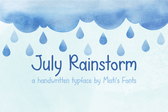 July Rainstorm: A Handwritten Font That Adds Character to Your Designs