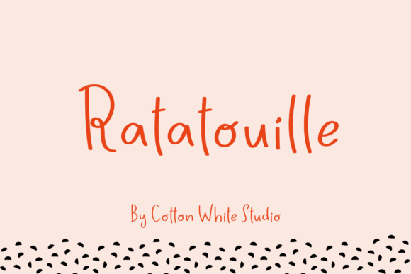 Ratatouille and Ratatouille: A Handwritten Font for Creative Expression