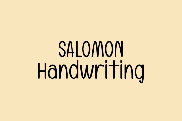 Salomon: A Handwritten Font That Adds Character to Your Designs